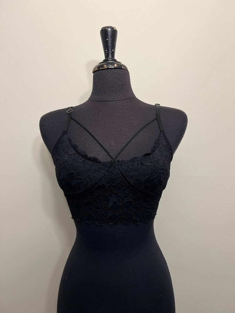 Black lace bralette